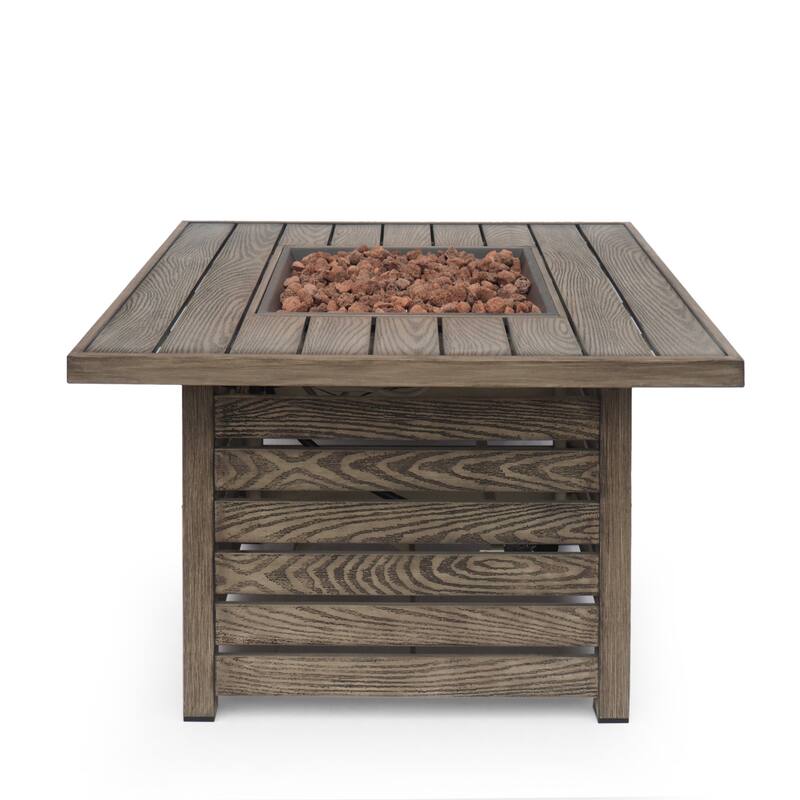 Elberton Outdoor 39" Outdoor 50,000 BTU Square Fire Pit by Christopher